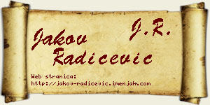 Jakov Radičević vizit kartica